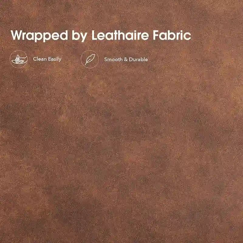 MCombo Set of 2 Accent Chair with Ottoman, Leathaire Fabric LW951