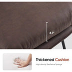 MCombo Set of 2 Accent Chair with Ottoman, Leathaire Fabric LW951