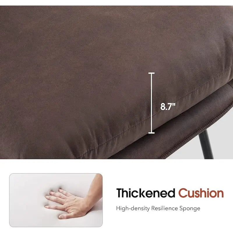 MCombo Set of 2 Accent Chair with Ottoman, Leathaire Fabric LW951