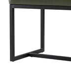 Glitzhome Set of 2 24W Modern PU Leather Button-tufted Ottoman Foot stool