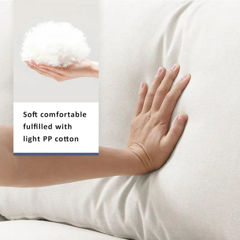 Modern L-shaped 4-Seat Sectional Sofa Couch Set with Ottoman