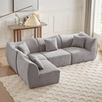 Comfy Sofa Couch Convertible Modular Sectional Sofa with Deep Seats 3/4 Seater Sofa