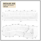 Comfy Sofa Couch Convertible Modular Sectional Sofa with Deep Seats 3/4 Seater Sofa