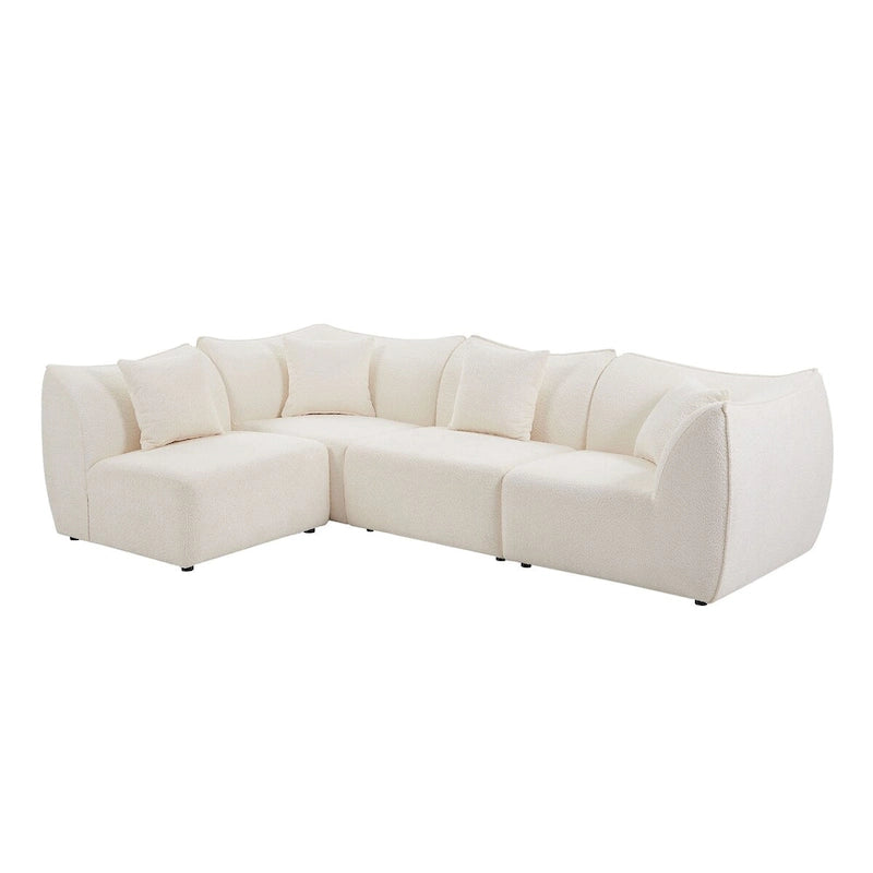 Comfy Sofa Couch Convertible Modular Sectional Sofa with Deep Seats 3/4 Seater Sofa