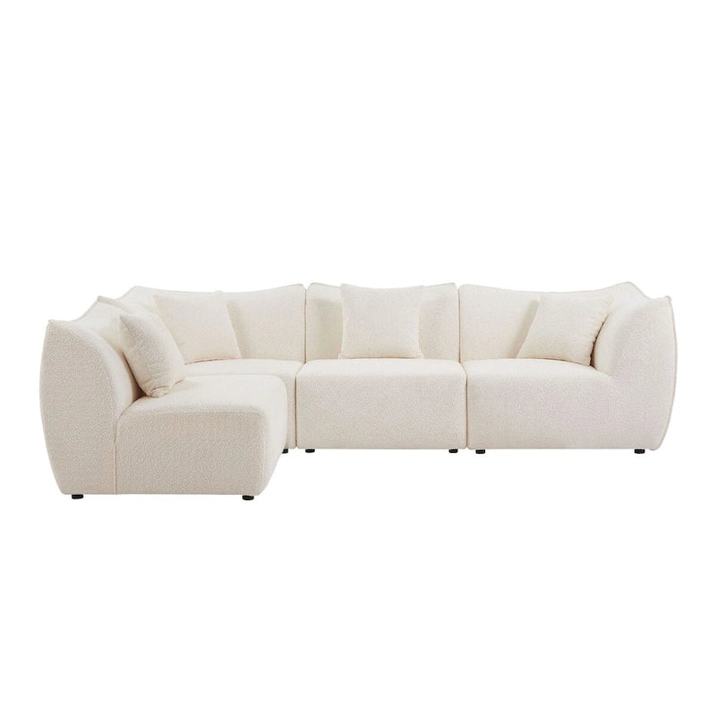 Comfy Sofa Couch Convertible Modular Sectional Sofa with Deep Seats 3/4 Seater Sofa