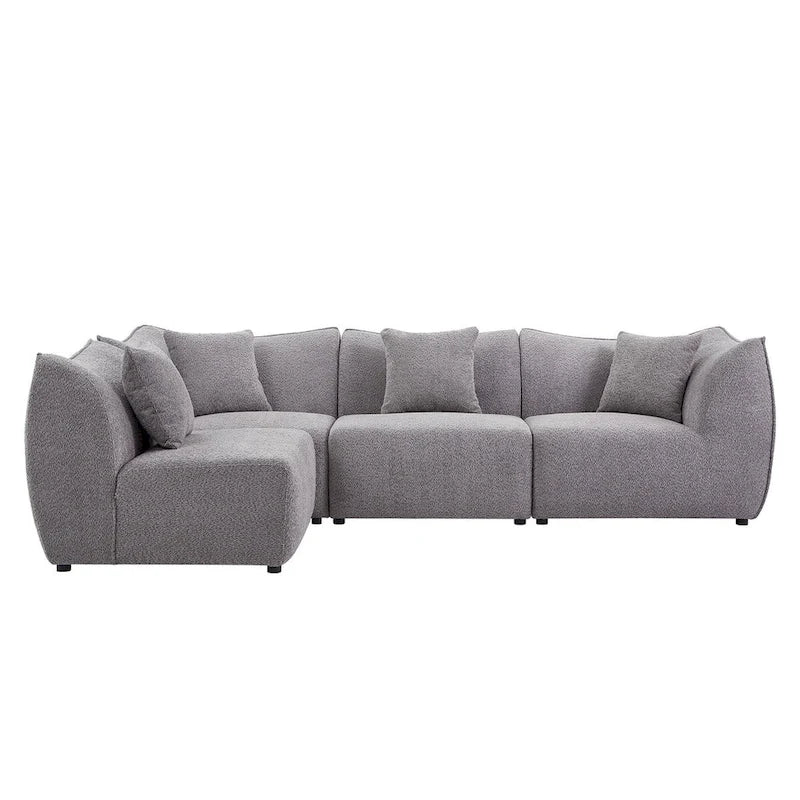 Comfy Sofa Couch Convertible Modular Sectional Sofa with Deep Seats 3/4 Seater Sofa