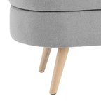 Modern Upholstered Storage Bench with Solid Wood Legs, Entryway Footrest Stool, End of Bed Bench, Vanity Ottoman