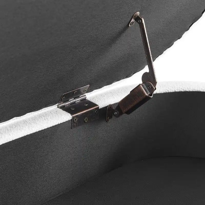 Modern Upholstered Storage Bench with Solid Wood Legs, Entryway Footrest Stool, End of Bed Bench, Vanity Ottoman