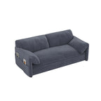 Queen Pull Out Sofa Bed, 3-in-1 Convertible Sleeper Sofa with Side Storage