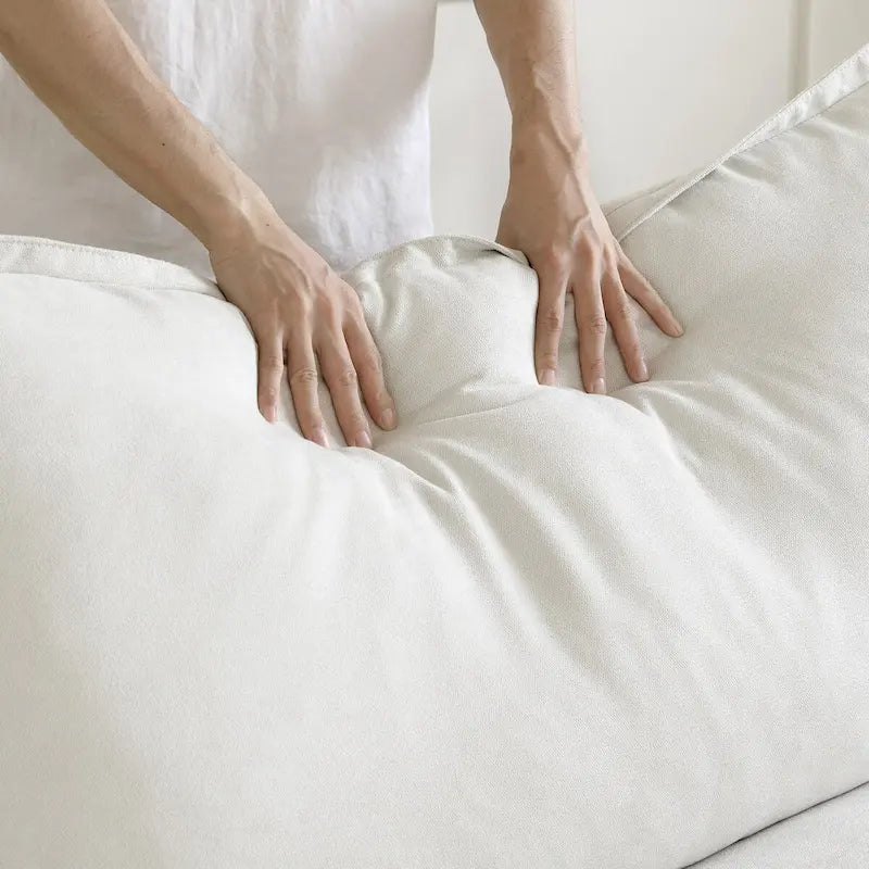 U Shape Couches for Living Room, 6-Seat Convertible Sectional Sofa With Ottoman