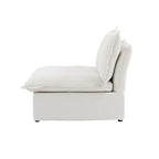 U Shape Couches for Living Room, 6-Seat Convertible Sectional Sofa With Ottoman