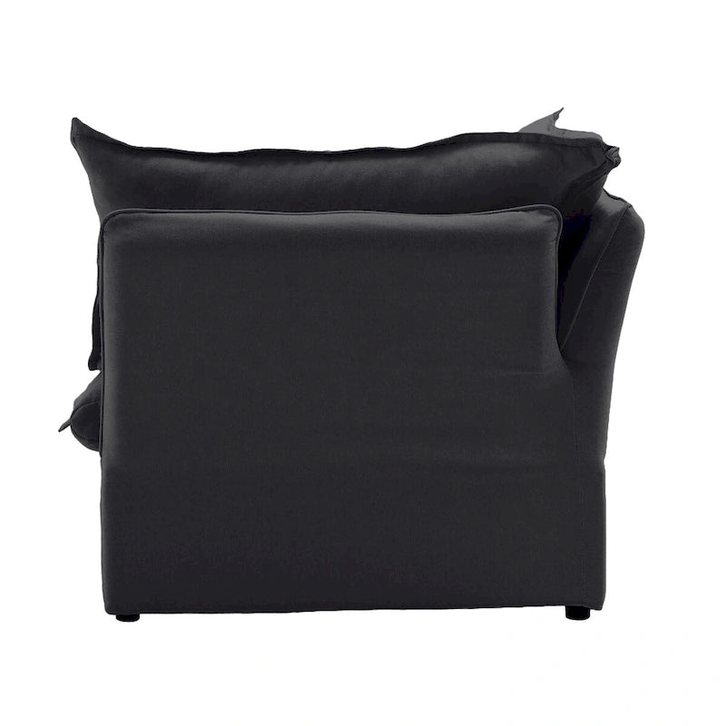 U Shape Couches for Living Room, 6-Seat Convertible Sectional Sofa With Ottoman