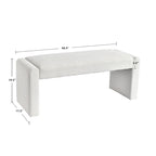 Couture 48 L Boucle Upholstered Dining Bench