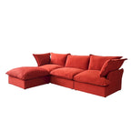Modular Sectional Fabric Sofa,Extra Large L Shaped Couch with Reversible Chaise Modular Sectional Couch