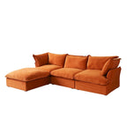 Modular Sectional Fabric Sofa,Extra Large L Shaped Couch with Reversible Chaise Modular Sectional Couch