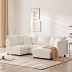 Modern Sectional Sofa with Vertical Stripes