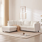 Modern Sectional Sofa with Vertical Stripes