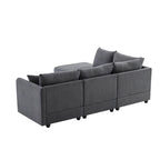 Modern Sectional Sofa with Vertical Stripes