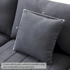 Modern Sectional Sofa with Vertical Stripes