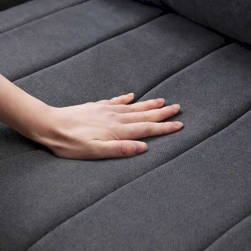 Modern Sectional Sofa with Vertical Stripes