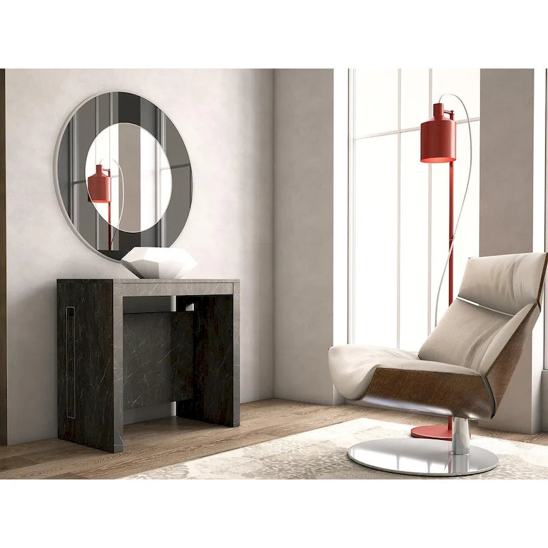 ERIKA Modern Extendable Console Table Dining Table - 31.5 W x 17.5 D x 30 H ( Ext: 17.5 - 73 W )