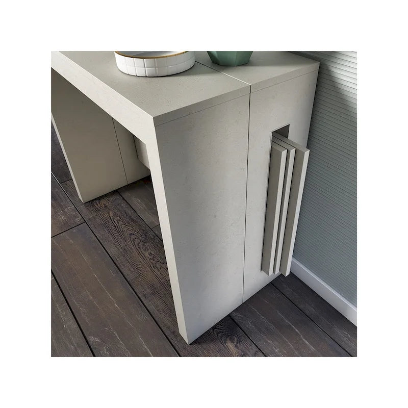 ERIKA Modern Extendable Console Table Dining Table - 31.5 W x 17.5 D x 30 H ( Ext: 17.5 - 73 W )