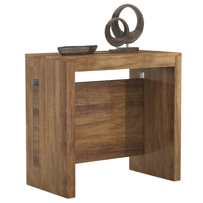 ERIKA Modern Extendable Console Table Dining Table - 31.5 W x 17.5 D x 30 H ( Ext: 17.5 - 73 W )