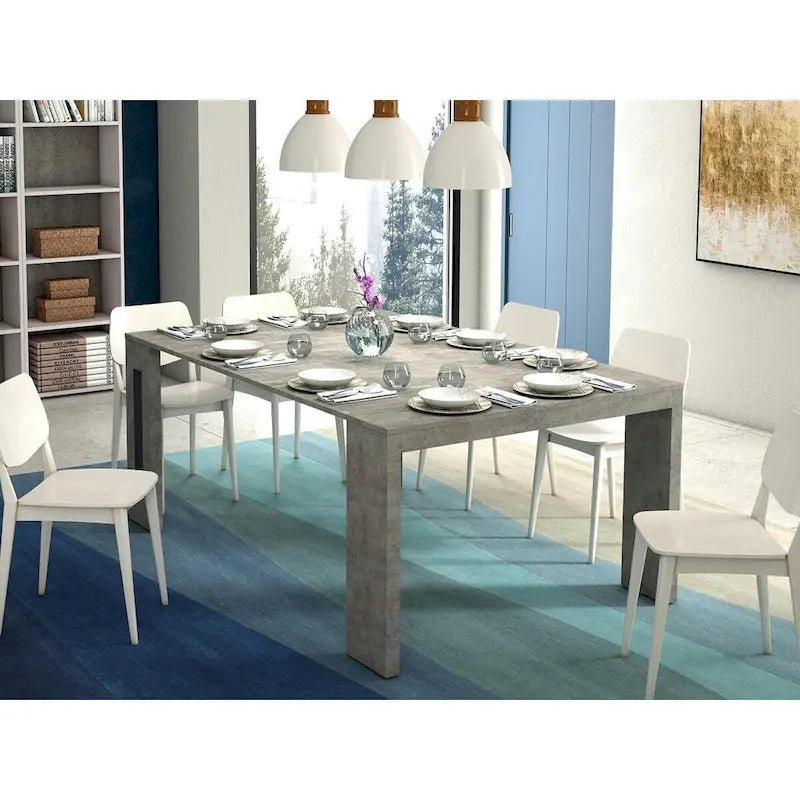 ERIKA Modern Extendable Console Table Dining Table - 31.5 W x 17.5 D x 30 H ( Ext: 17.5 - 73 W )