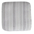 HomeRoots 18 Gray 100% Cotton Ottoman