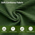 HOOOWOOO Modern L-Shaped Corduroy Upholstery Couch Reversible Chaise Sofa