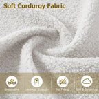 HOOOWOOO Modern L-Shaped Corduroy Upholstery Couch Reversible Chaise Sofa