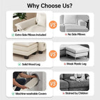 Oversized Sectional Sofa Couch Modular Sectional Sofa with Reversible Ottomans