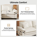 Oversized Sectional Sofa Couch Modular Sectional Sofa with Reversible Ottomans