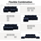 Oversized Sectional Sofa Couch Modular Sectional Sofa with Reversible Ottomans