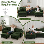 Oversized Sectional Sofa Couch Modular Sectional Sofa with Reversible Ottomans