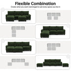 Oversized Sectional Sofa Couch Modular Sectional Sofa with Reversible Ottomans