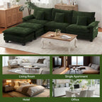 Oversized Sectional Sofa Couch Modular Sectional Sofa with Reversible Ottomans