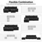 Oversized Sectional Sofa Couch Modular Sectional Sofa with Reversible Ottomans
