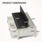 Coffee Table with Hidden Storage, 2 Drawers and Flip Top Storage with Lift Hinges - See Details