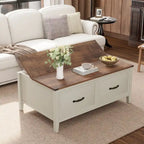 Coffee Table with Hidden Storage, 2 Drawers and Flip Top Storage with Lift Hinges - See Details