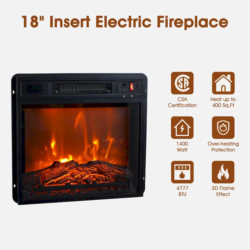 58-inch Farmhouse Electric Fireplace TV Stands Console Table with Electric Fireplace