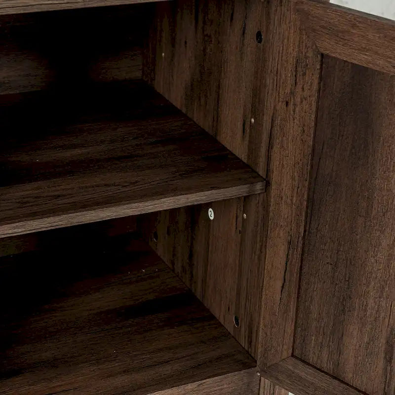 58-inch Farmhouse Electric Fireplace TV Stands Console Table with Electric Fireplace