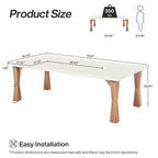 70.86-In Large Dining Table for 6-8 People, Modern Kitchen Table