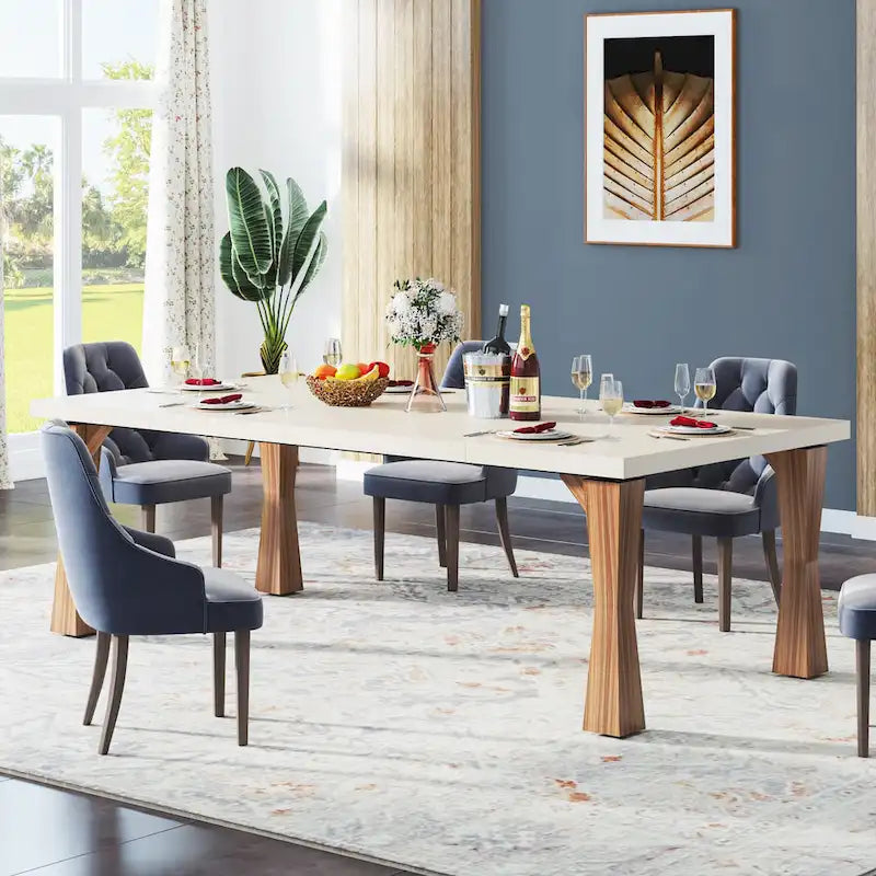 70.86-In Large Dining Table for 6-8 People, Modern Kitchen Table
