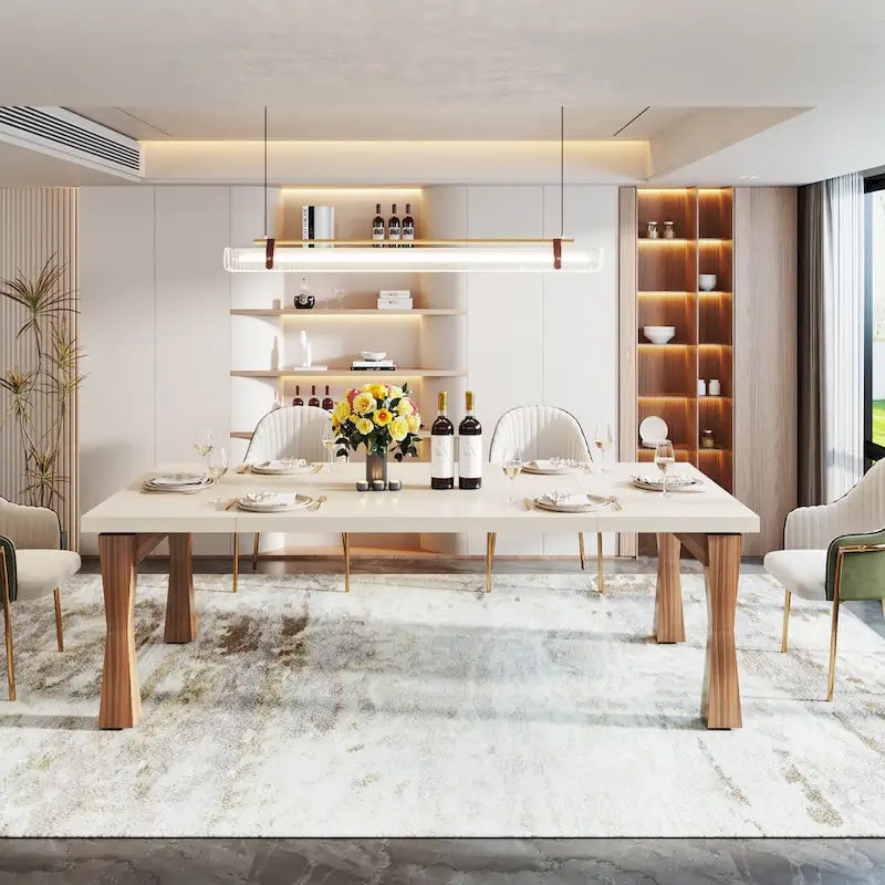 70.86-In Large Dining Table for 6-8 People, Modern Kitchen Table
