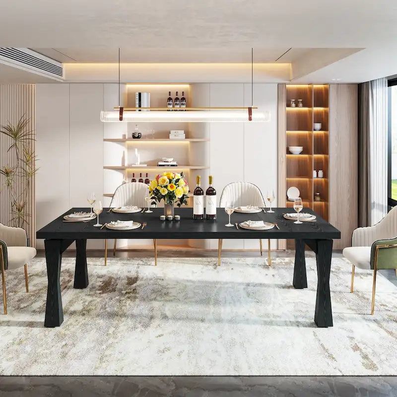 70.86-In Large Dining Table for 6-8 People, Modern Kitchen Table