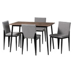Bishop Industrial Fabric and Metal 5-Piece Dining Set