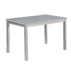 5 Piece Wooden Dining Table Set, Kitchen Table Set with a Rectangular Table and 4 Upholstered Chairs