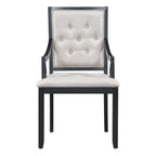 Retro 5-piece Dining Set with Extendable Round Table and 4 Chairs