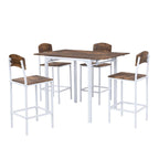 5-piece Counter Height Drop Leaf Dining Table Set